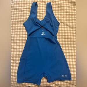 TEAL Women's Blue Activewear Romper
